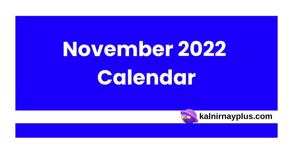 November 2022 Calendar